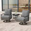 Ensemble de 3 chaises pivotantes en métal pour l'extérieur Charron-1752776727