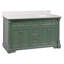 Ensemble de meuble-lavabo double 60 po avec armoire vert sauge et comptoir en marbre-54524155-69261588