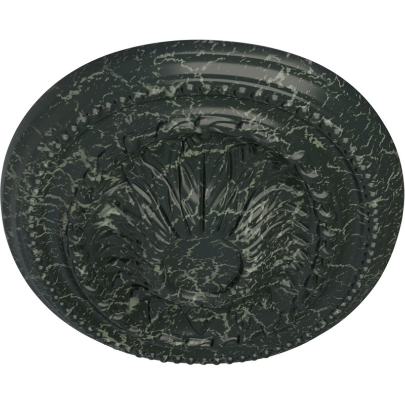 Endurathane Foster Ceiling Medallion, 19 1/8"OD x 1"P (Fits Canopies up to 5 5/8"), Hand-Painted Smokey Topaz Crackle Finish