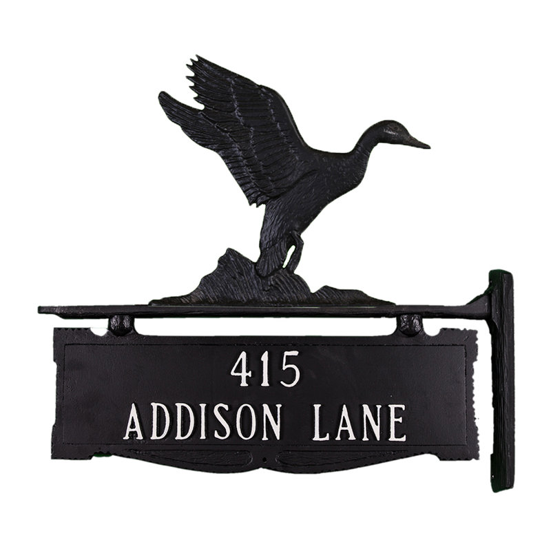 2-Line Address Post, Yes, Satin Black