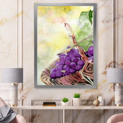 Grappe de raisin mauve - peinture sur toile