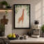 Giraffe Reaching High Boho - Wrapped Canvas-1795788607-1795788609