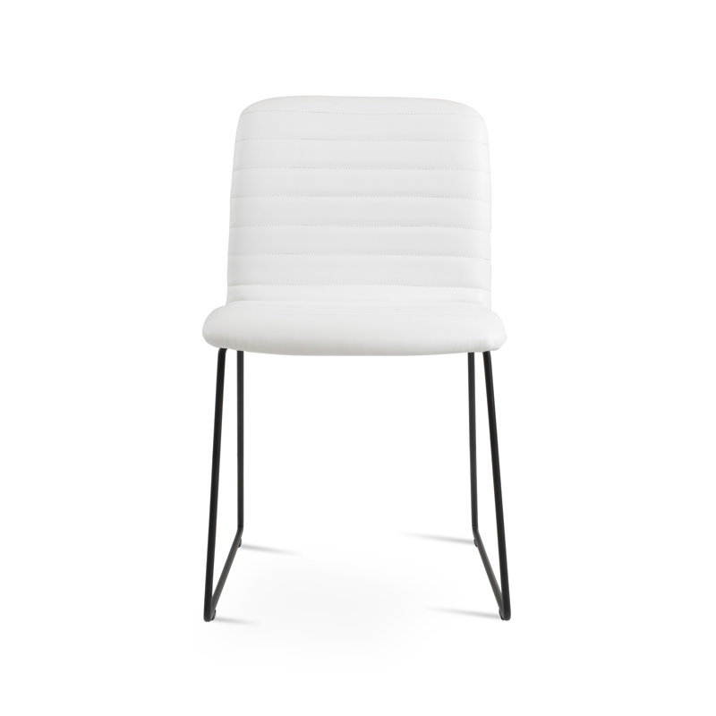 Chaise d'appoint en fil métallique Isa, Blanc, Noir