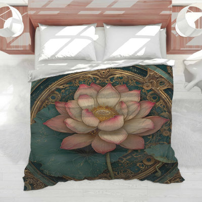 Intricate Lotus Illustration Comforter