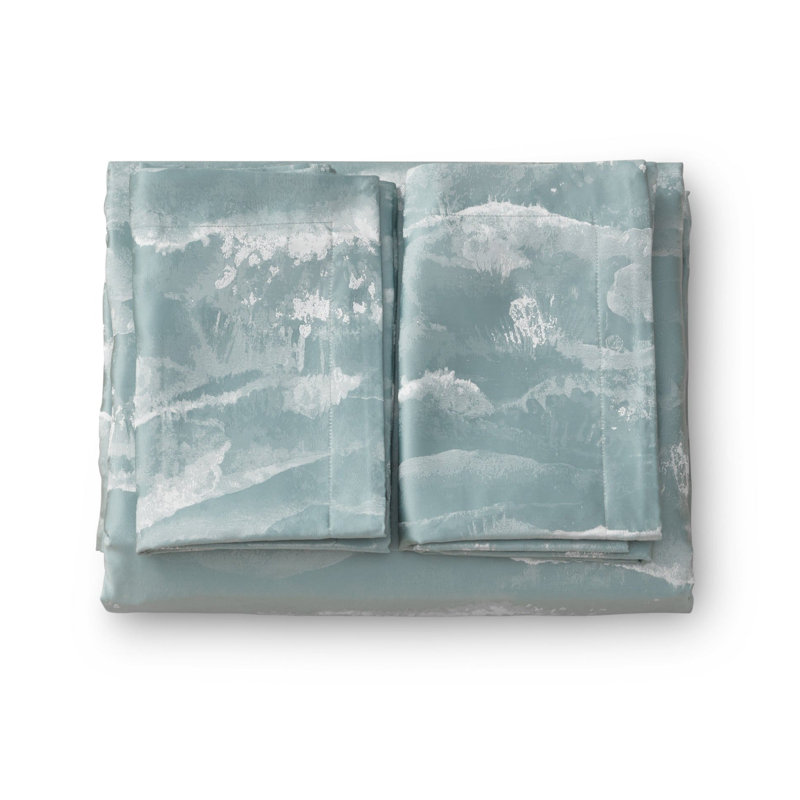 Tempest Duvet Cover Set, Queen Duvet Cover + 2 Standard Shams, Blue