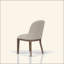 Ensemble de 2 chaises rembourrées cacao et ivoire