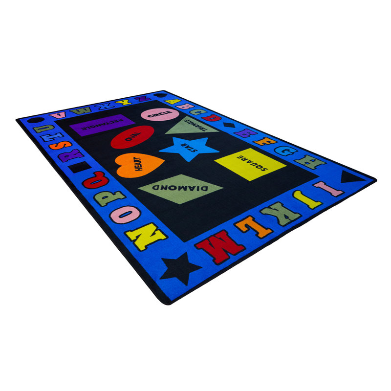 Tapis de salle de classe KidCarpe avec l'alphabet Rectangle, tapis éducatif pour enfants | Tapis de jeu pour enfants