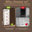 Collapsible Storage Cabinet, 5-Tier Mobile Plastic Storage Organiser