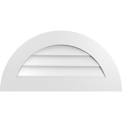 Half Round Surface Mount Signature Urethane Non-Functional Gable Vent Primed Tan
