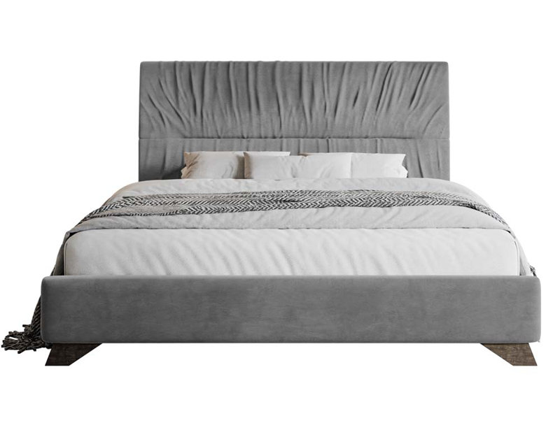 Atworth Upholstered Bed, Grey, 160 x 200 cm