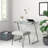 Sarisha Glass Desk with Keyboard Tray-2104835710