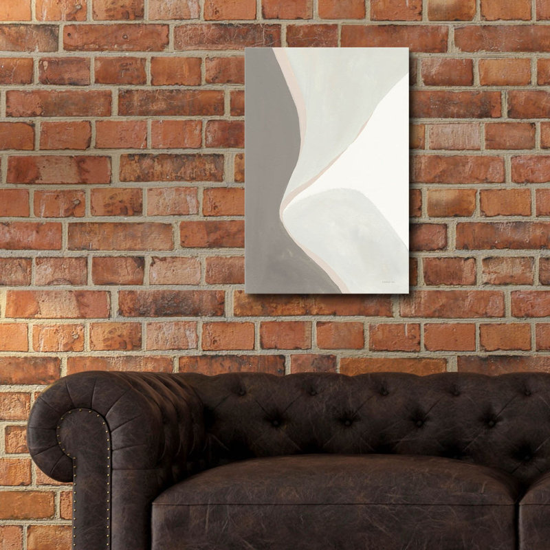 «Retro Abstract 3 Neutral» par Danhui Nai, art mural en verre acrylique, 16 po x 24 po