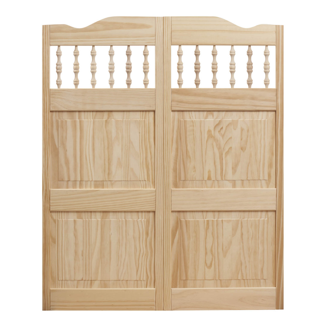 42'' Solid Wood Paneled Unfinished Café / Saloon Door LTL Home Products 