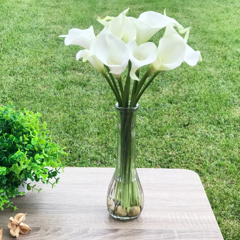 Silk Lillies Arrangement in Vase