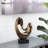 Polystone Heart Abstract Decorative Sculpture with Black Base-352978346