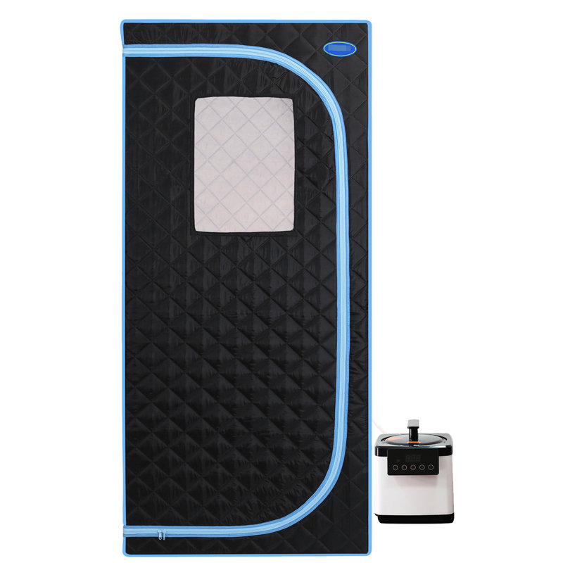 Portable Steam Therapy - 150F Maximum Temperature 14.25 Inch Carton Height Blue Tent With Mat Board Relax & Rejuvenate 2.6L Pot Black Binding