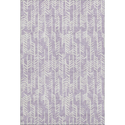 Premium Machine Washable Prisco Lavender Rug