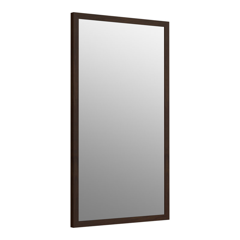 Jacquard Bathroom/Vanity Mirror, Ramie Walnut