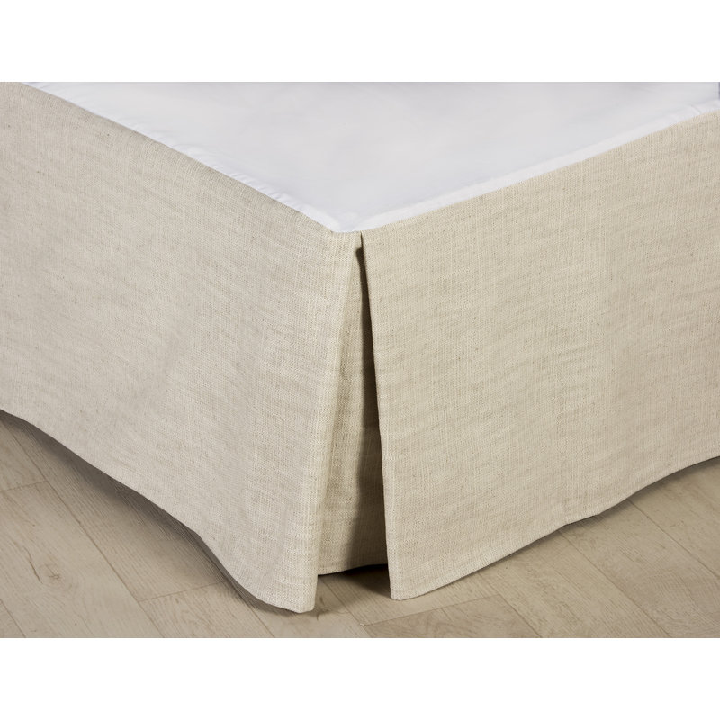 Linen Natural 15" Bed Skirt, King