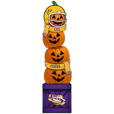 LSU Pumpkin Stacked Leaner With Helmet