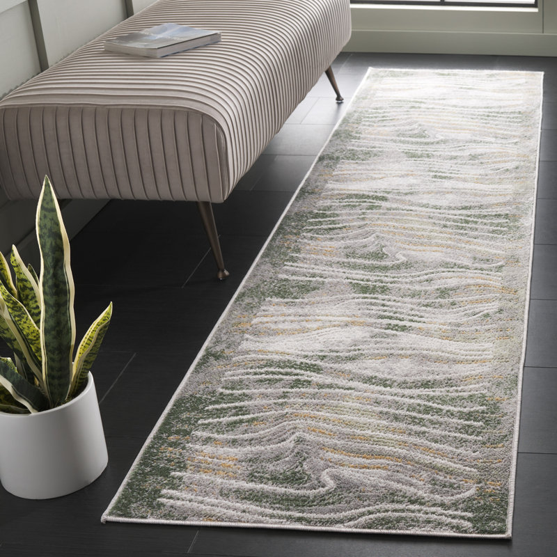 Amary Performance Abstract Rug, Runner 2'2" x 9'