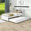 Lit plateforme simple en bois avec lit gigogne et rangement Farrux-1134140758