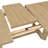 Brown Trestle Table With Leaf