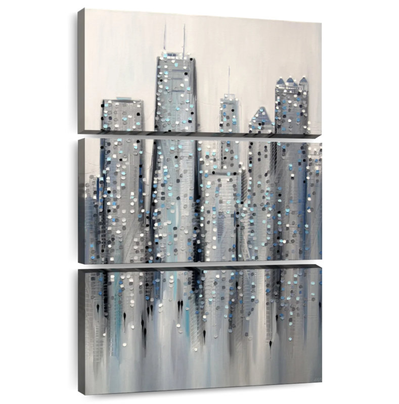 Chicago City Buildings, 38" H x 24" W