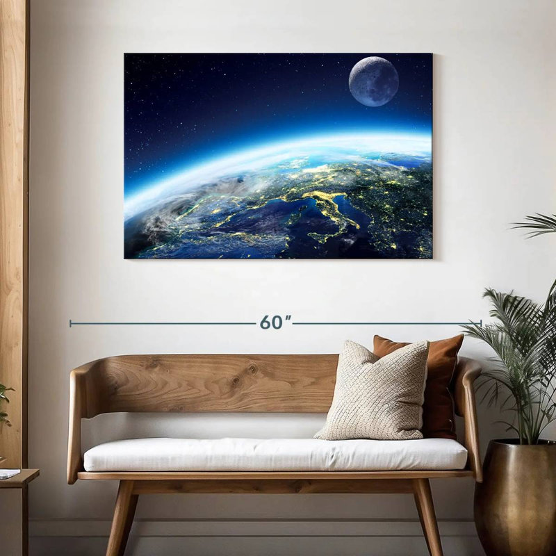 Oberle City Lights From Space, 30" H x 45" W