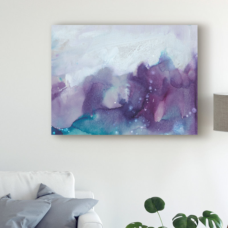 « ice crystals iv », reproduction de peinture à l’acrylique sur toile tendue, H 14 po x l 19 po x P 2 po