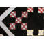 Tapis oriental noir Dhurrie 6X9