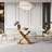 Modern Rectangular Sintered Stone Dining Table with Pedestal Base-107120570-107120571