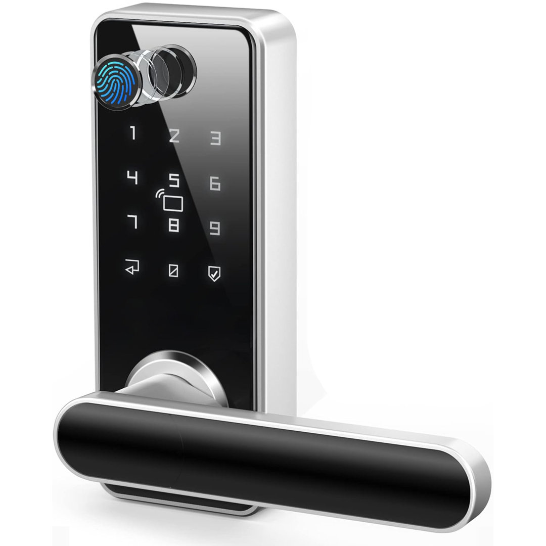 Smart Door Lock with Handle 5-in-1 Fingerprint Door Lock with Electronic Deadbolt Secusly