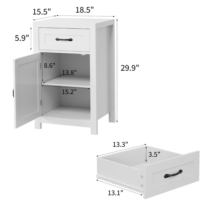Table de chevet moderne moderne multifonctionnelle, table d'appoint avec tiroir de rangement pour le salon et la chambre à coucher
