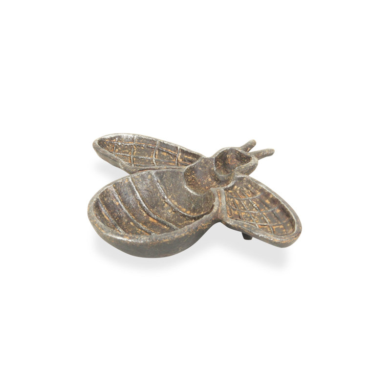 Anduel 8" Bumble Bee Cast Iron Vanity Tray, Gray