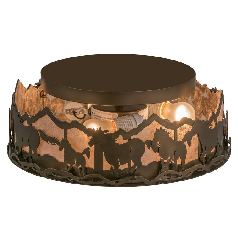 Rustic Lodge 3 - Light Flush Mount