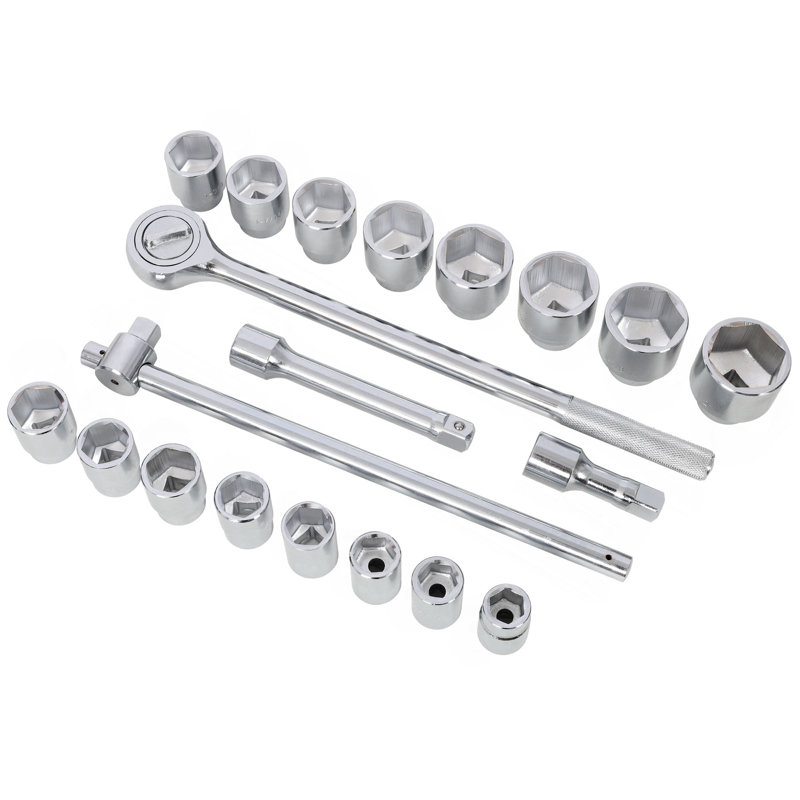 ENSEMBLE DE DOUILLES DRIVE 3/4 "21PCS 3/4", taille SAE, étui de soufflage rouge