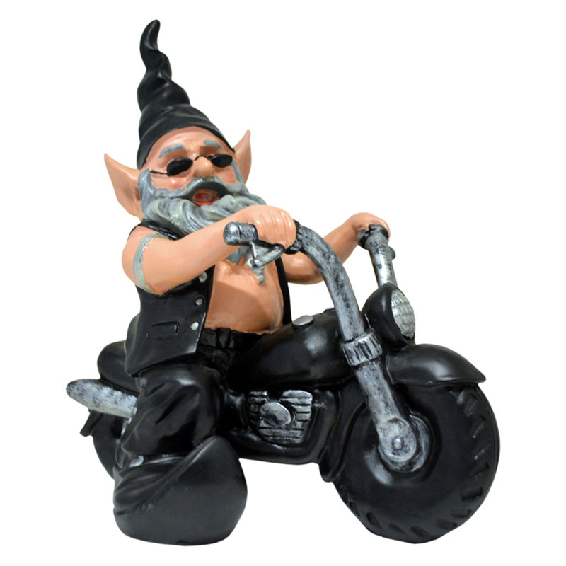 Grand pot à fleurs en résine Toad Hollow Gnome, Noir