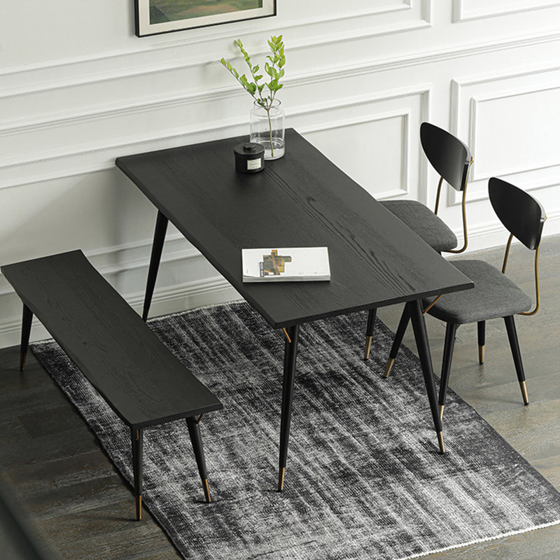 Nachelle Oak Solid Wood Dining Table, 29.92"H x 55.12"L x 31.5"W