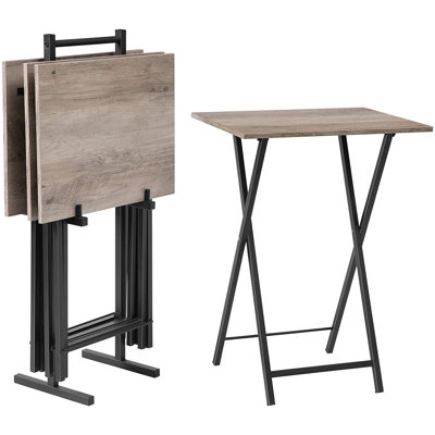 Kearra TV Tray Table Set with Stand