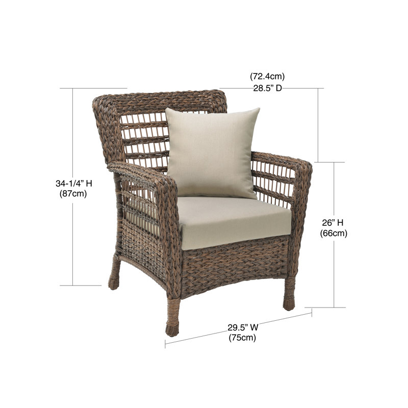 Chaise de patio avec coussins Boyles