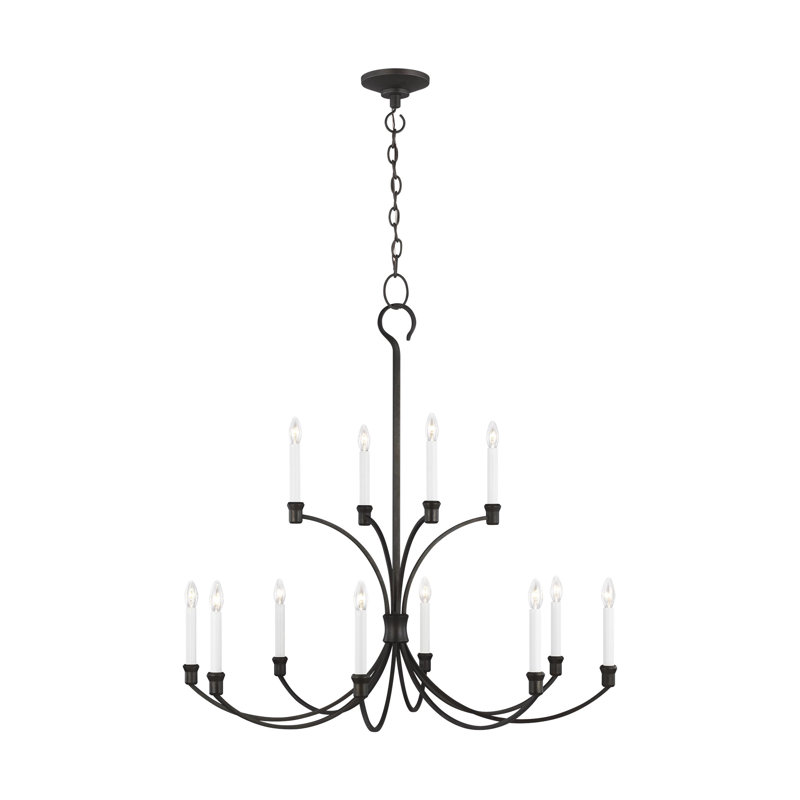 Westerly 12 - Light Chandelier, Antique Gild, 40" H x 42" W x 42" D