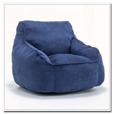 Comfy Corduroy Large Bean Bag Chairs with Armrests