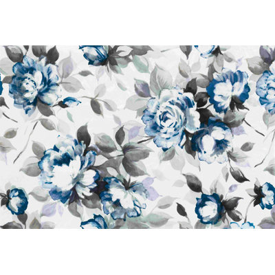 " Scent Of Roses Indigo " Painting Print