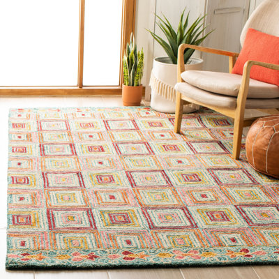 Tapis rose en laine touffeté à la main Deyoung