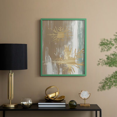 «Christmas Holiday Art CLXVII», reproduction d'art encadrée - bois massif