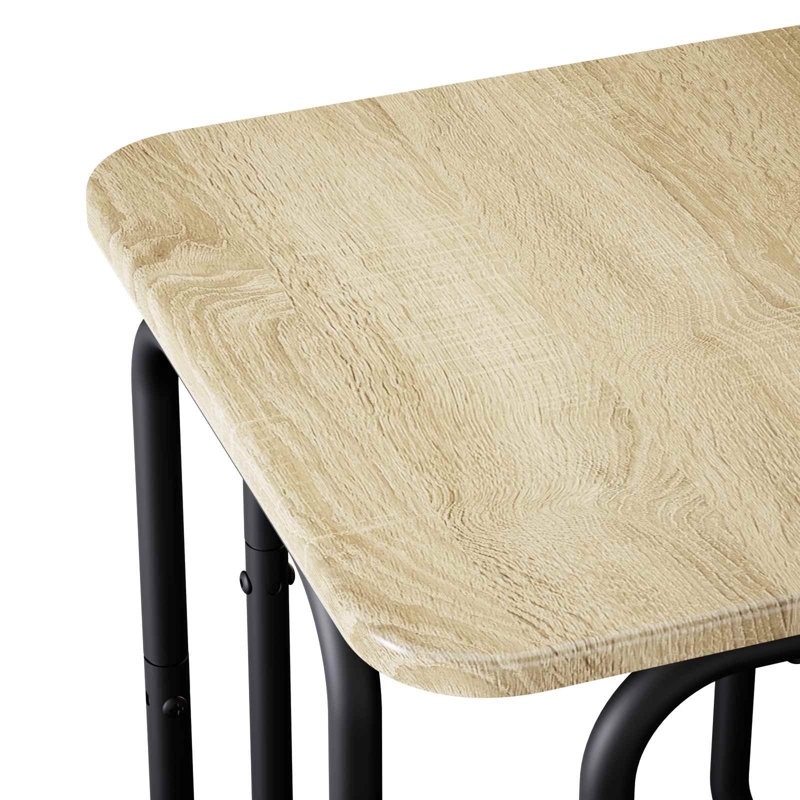  Coffee Table Engineered Wood Living Room Contemporary Modern Furniture, 45cm H x 40cm W x 40cm D, Sonoma Oak