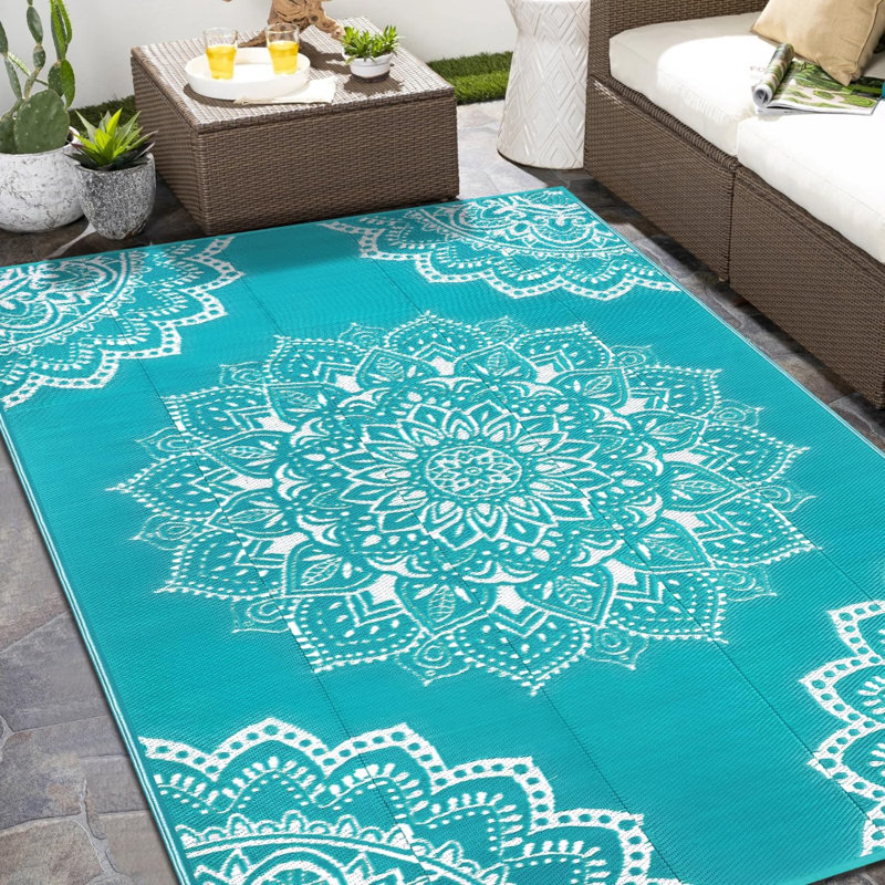 Tapis extérieur réversible en paille de plastique