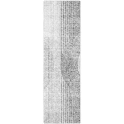 Premium Machine Washable Prisco Gray Rug