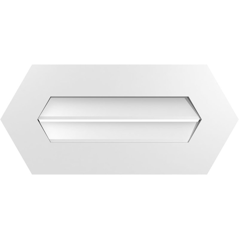 Évent horizontal fonctionnel à pignon en uréthane à surface horizontale Signature, H 12 po x l 26 po x P 1 po